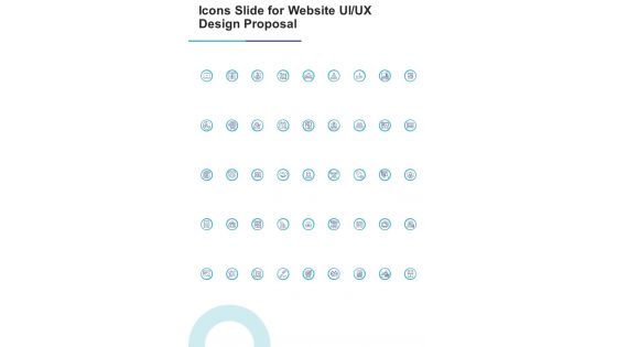 Icons Slide For Website UI UX Design Proposal One Pager Sample Example Document