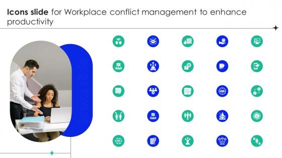 Icons Slide For Workplace Conflict Management To Enhance Productivity