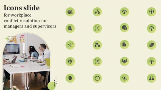 Icons Slide For Workplace Conflict Resolution Workplace Conflict Resolution Managers Supervisors