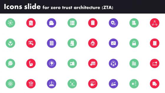 Icons Slide For Zero Trust Architecture ZTA Ppt File Inspiration