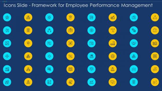 Icons slide framework for employee performance management
