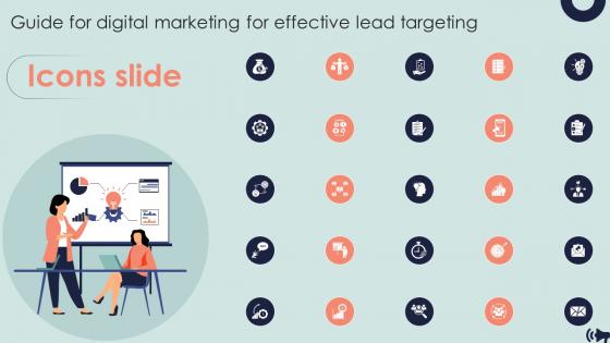 Icons Slide Guide For Digital Marketing For Effective Lead Targeting