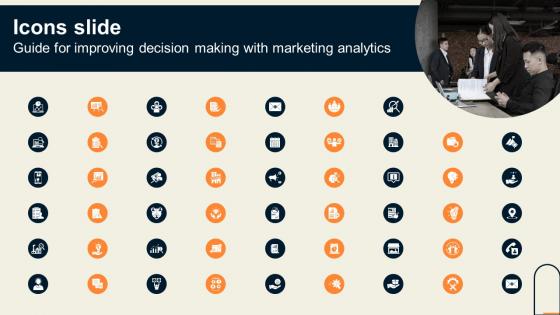 Icons Slide Guide For Improving Decision Making With Marketing Analytics MKT SS V