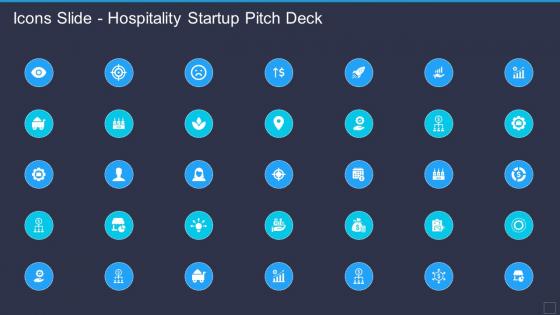 Icons Slide Hospitality Startup Pitch Deck
