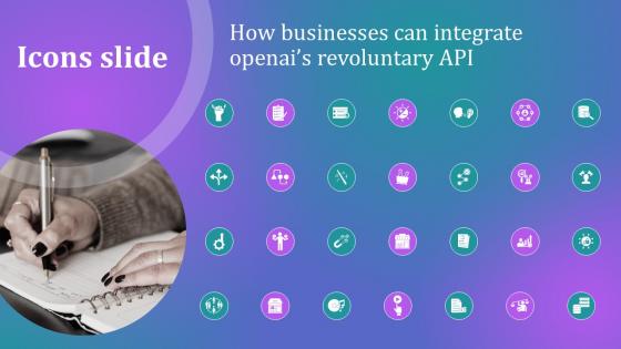 Icons Slide How Businesses Can Integrate Openais Revoluntary Api Chatgpt SS V