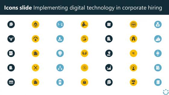 Icons Slide Implementing Digital Technology In Corporate Hiring