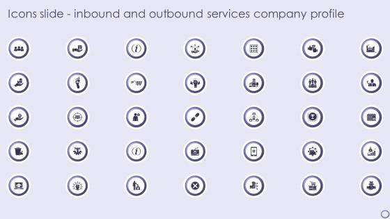 Icons Slide Inbound And Outbound Services Company Profile