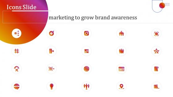Icons Slide Instagram Marketing To Grow Brand Awareness