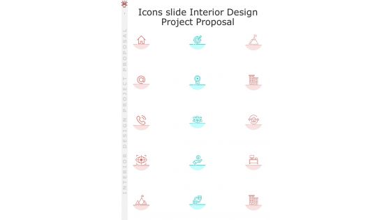 Icons Slide Interior Design Project Proposal One Pager Sample Example Document