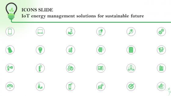 Icons Slide IoT Energy Management Solutions For Sustainable Future IoT SS