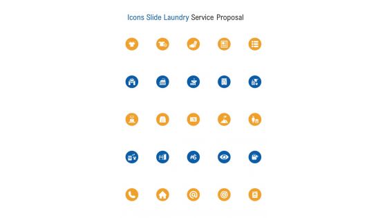 Icons Slide Laundry Service Proposal One Pager Sample Example Document