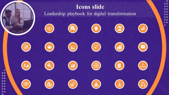 Icons Slide Leadership Playbook For Digital Transformation