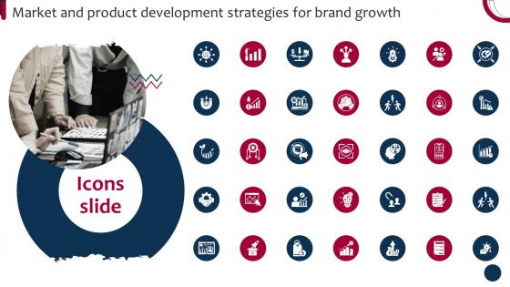 Icons Slide Market And Product Development Strategies For Brand Growth Strategy SS