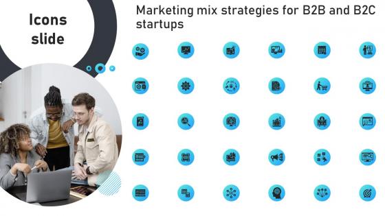 Icons Slide Marketing Mix Strategies For B2B And B2C Startups Ppt Mockup