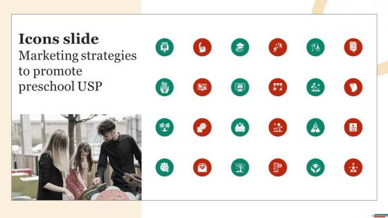 Icons Slide Marketing Strategies To Promote Preschool USP Strategy SS V