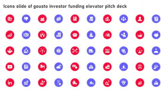 Icons Slide Of Gousto Investor Funding Elevator Pitch Deck