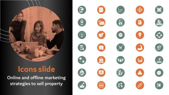 Icons Slide Online And Offline Marketing Strategies To Sell Property MKT SS V