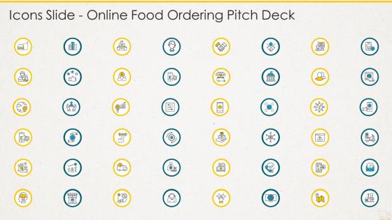 Icons slide online food ordering pitch deck