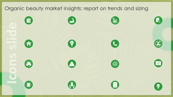Icons Slide Organic Beauty Market Insights Report On Trends And Sizing IR SS V