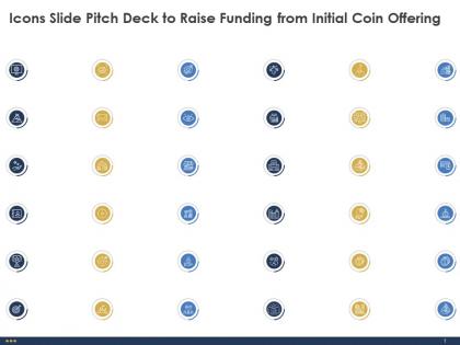 Icons slide pitch deck to raise funding from initial coin offering ppt powerpoint mockup