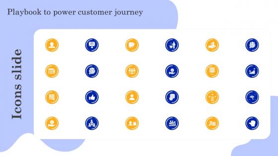 Icons Slide Playbook To Power Customer Journey Ppt Layout