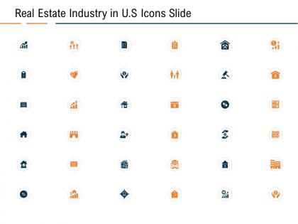 Icons slide real estate industry in us ppt powerpoint presentation model outfit
