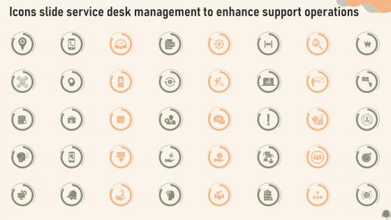 Icons Slide Service Desk Management To Enhance Support Operations