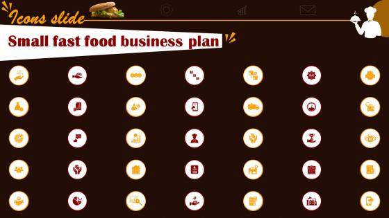 Icons Slide Small Fast Food Business Plan Ppt Ideas Designs Download BP SS