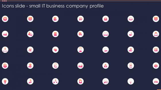 Icons Slide Small It Business Company Profile Ppt File Demonstration
