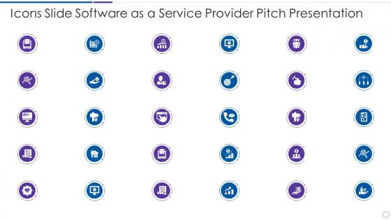 Icons Slide Software As A Service Provider Pitch Presentation