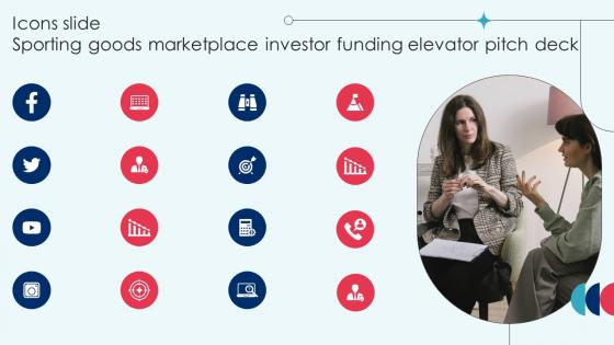 Icons Slide Sporting Goods Marketplace Investor Funding Elevator Pitch Deck