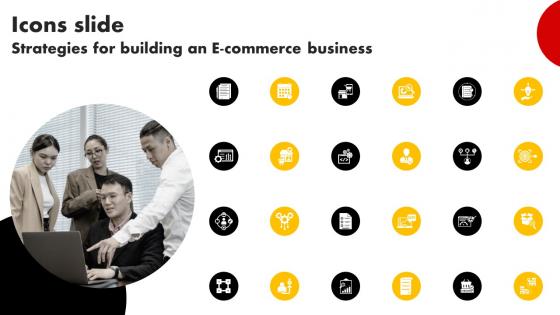 Icons Slide Strategies For Building An E Commerce Business Strategy SS V