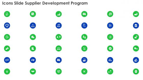 Icons Slide Supplier Development Program Ppt Powerpoint Presentation Diagram Images