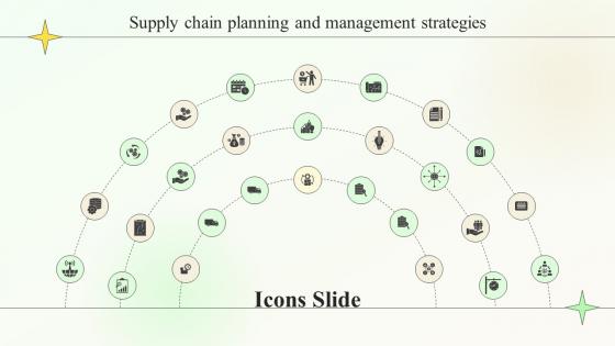 Icons Slide Supply Chain Planning And Management Strategies Ppt Slides