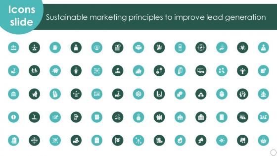 Icons Slide Sustainable Marketing Principles To Improve Lead Generation MKT SS V