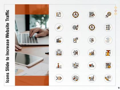 Icons slide to increase website traffic ppt powerpoint presentation slides icons