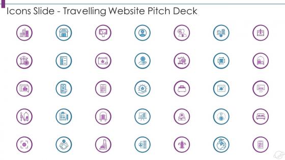 Icons slide travelling website pitch deck