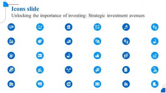 Icons Slide Unlocking The Importance Of Investing Strategic Investment Avenues Fin SS