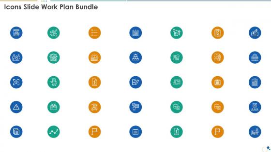 Icons slide work plan bundle