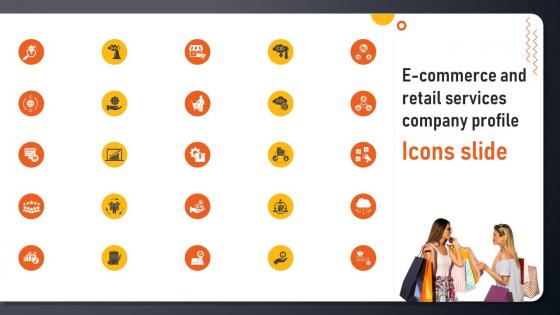 Icons Slides E Commerce And Retail Services Company Profile CP SS V