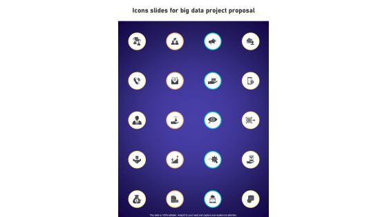 Icons Slides For Big Data Project Proposal One Pager Sample Example Document