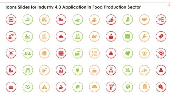 Icons Slides For Industry 4 0 Application In Food Production Sector