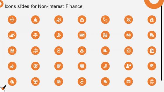 Icons Slides For Non Interest Finance Fin SS V