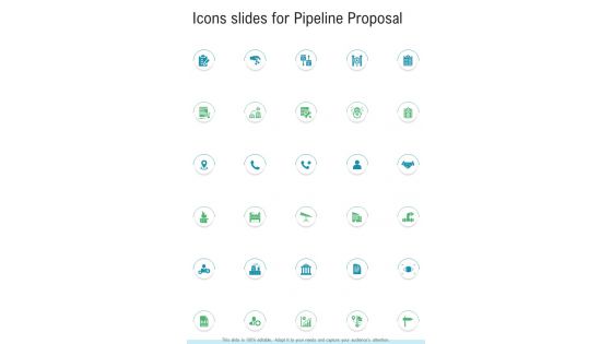 Icons Slides For Pipeline Proposal One Pager Sample Example Document