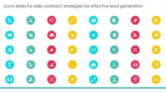 Icons Slides For Sales Outreach Strategies For Effective Lead Generation