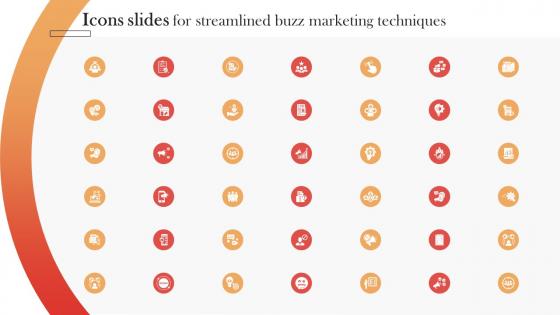 Icons Slides For Streamlined Buzz Marketing Techniques MKT SS V