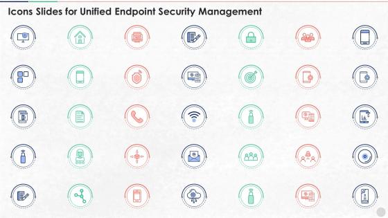 Icons Slides For Unified Endpoint Security Management
