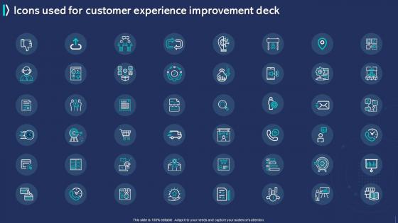 Icons Used For Customer Experience Improvement Deck Ppt File Designs Download