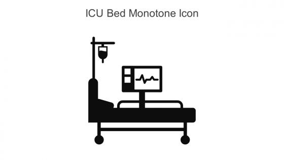 ICU Bed Monotone Icon In Powerpoint Pptx Png And Editable Eps Format