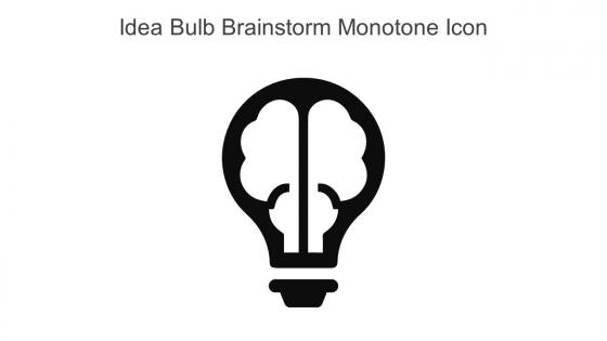 Idea Bulb Brainstorm Monotone Icon In Powerpoint Pptx Png And Editable Eps Format